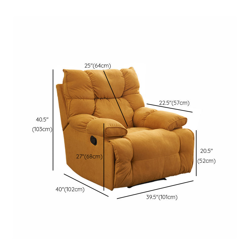 Solid Color Swivel Rocker Standard Recliner Metal Frame Recliner Chair