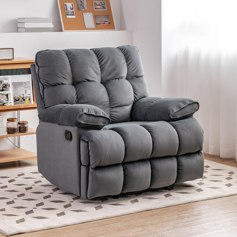 Scandinavian Fabric Standard Recliner Tufted Back Recliner Chair