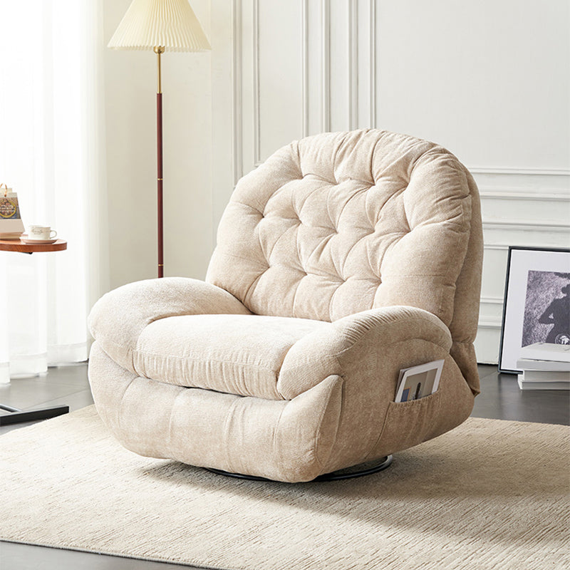 Storage Recliner Position Lock Recliner Chair with Tufted Back