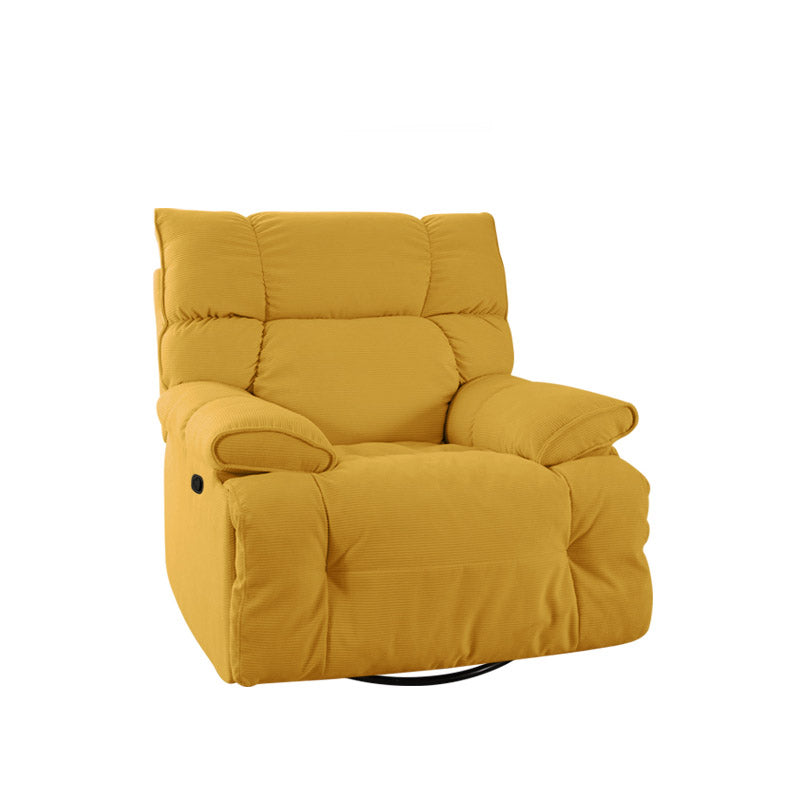 Solid Color Swivel Rocker Standard Recliner Microsuede Recliner Chair