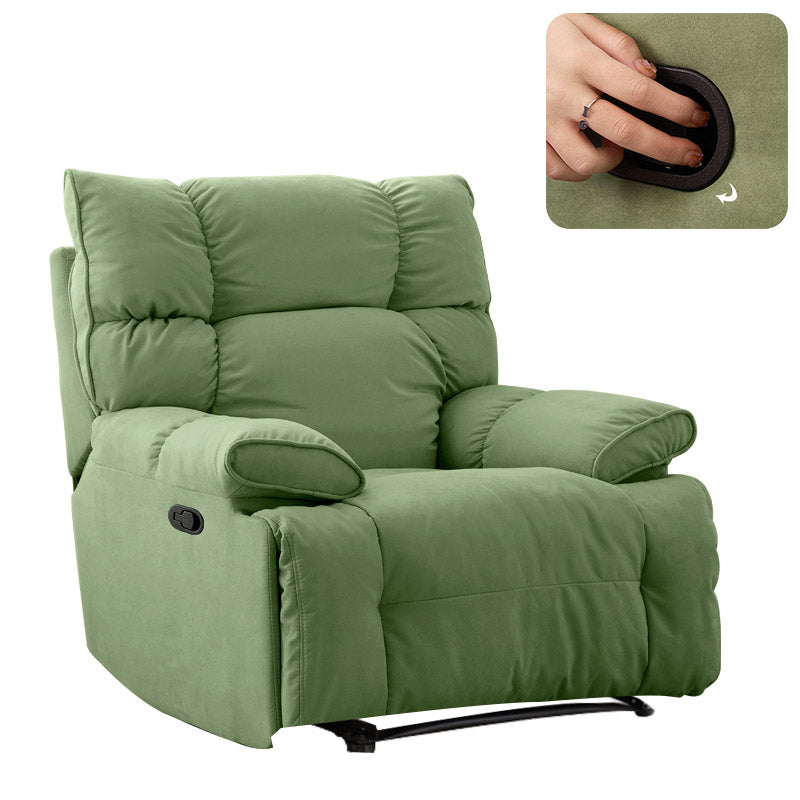 Solid Color Swivel Rocker Standard Recliner Microsuede Recliner Chair