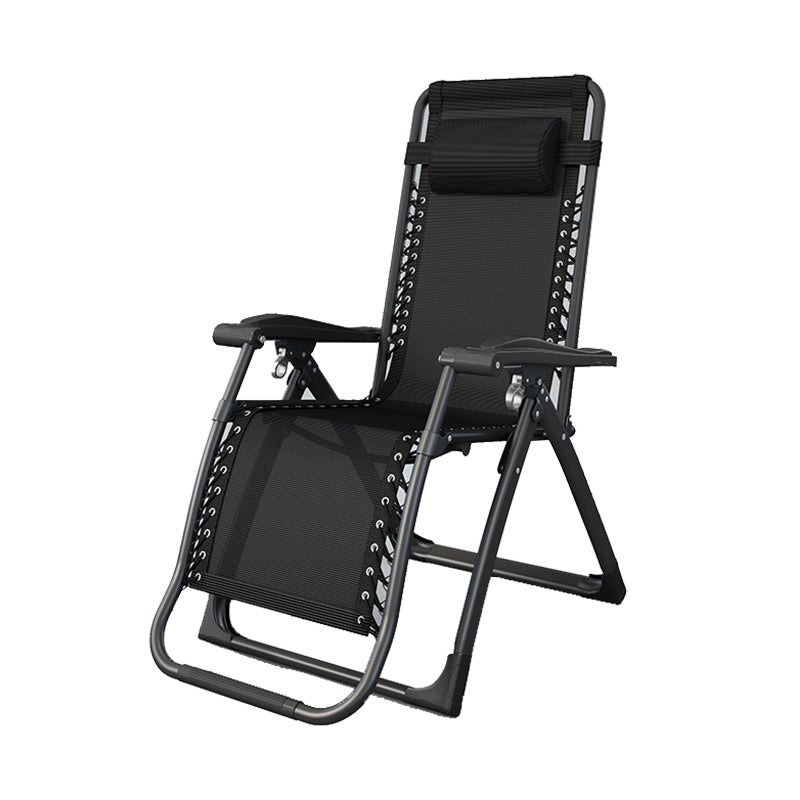 Contemporary Style Recliner Foldable Seat Position Lock Metal Recliner