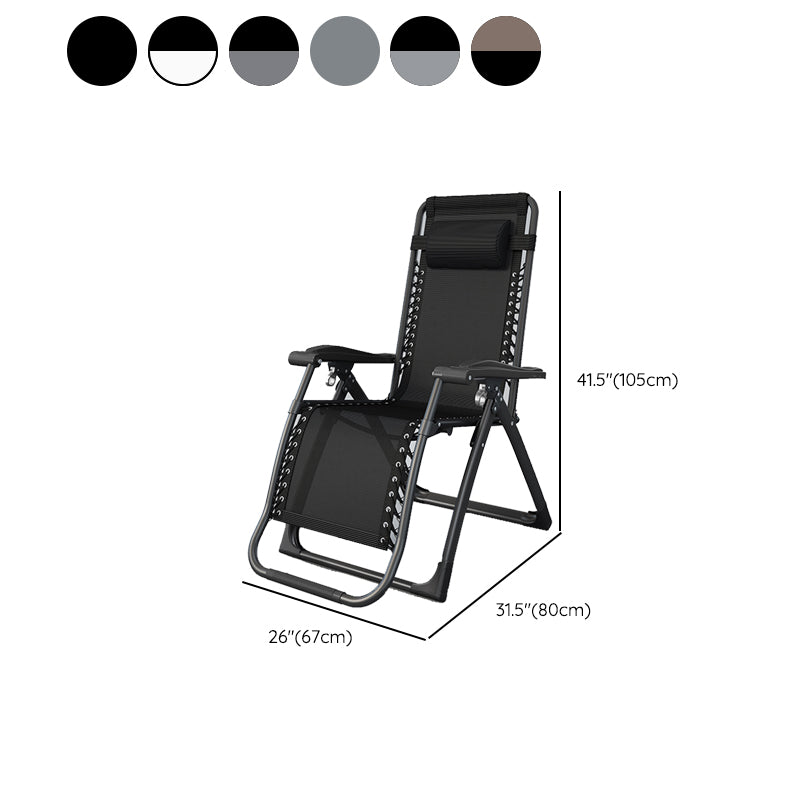 Contemporary Style Recliner Foldable Seat Position Lock Metal Recliner