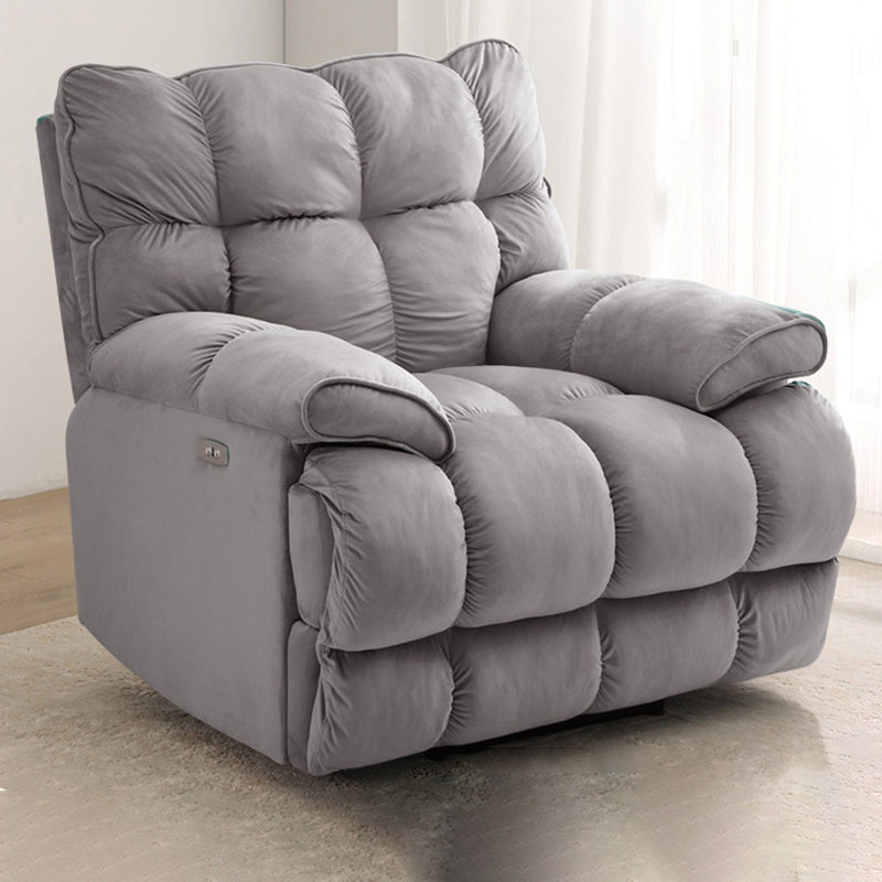 Contemporary Corduroy Standard Recliner with Independent Foot