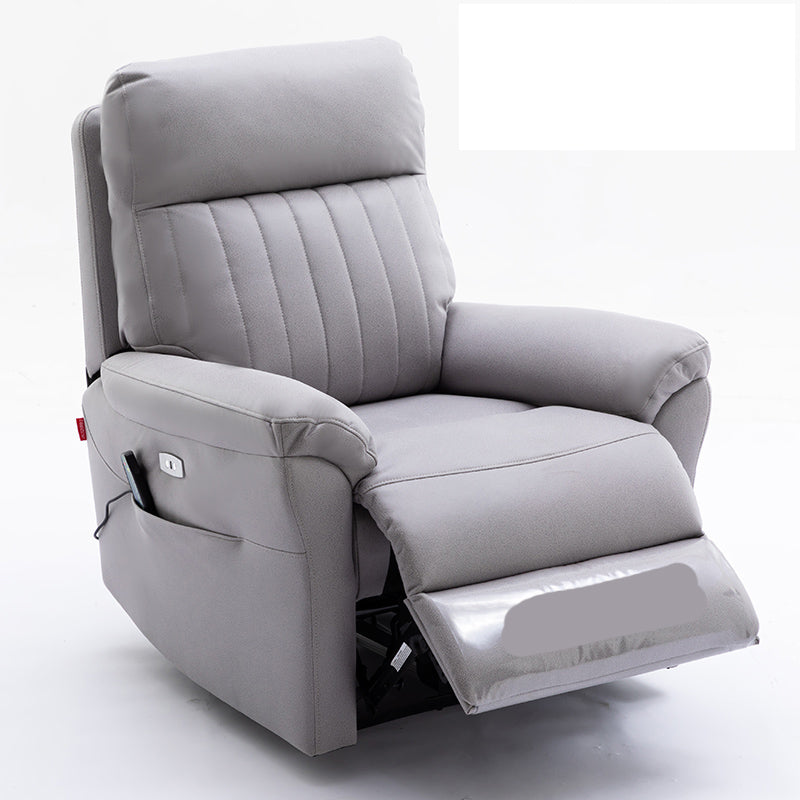 Contemporary Standard Recliner with Arm Storage and Back Movement