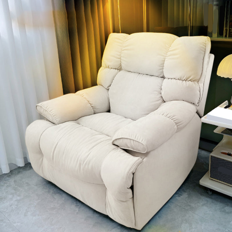 Contemporary Faux Leather Standard Recliner with Tufted Back