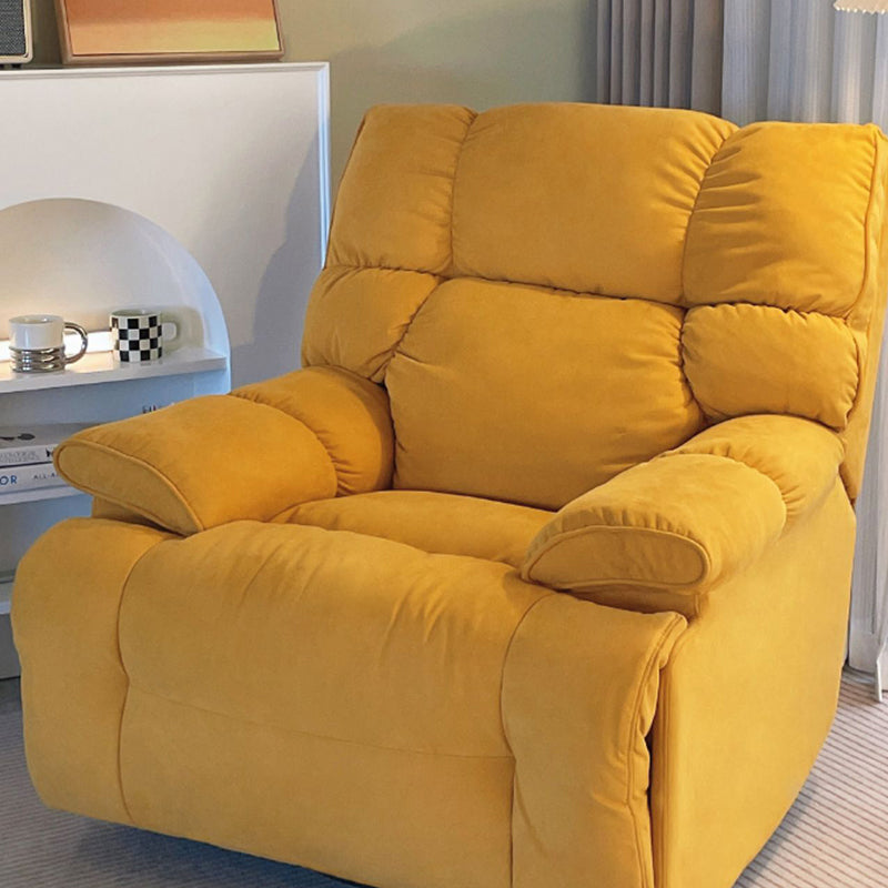 Contemporary Faux Leather Standard Recliner with Tufted Back