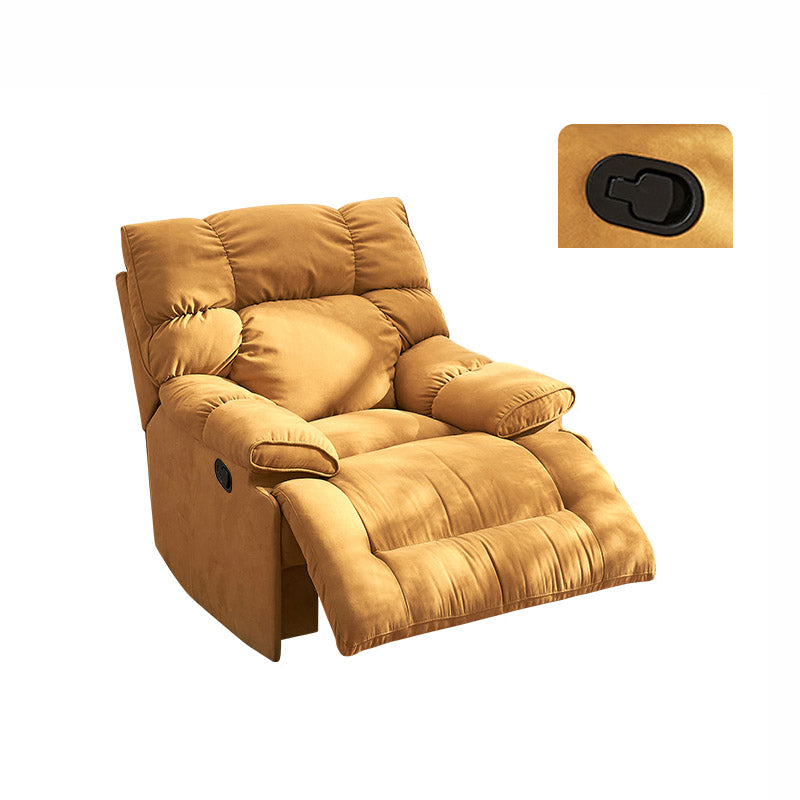 Solid Color Recliner Chair Independent Foot Swivel Base Standard Recliner