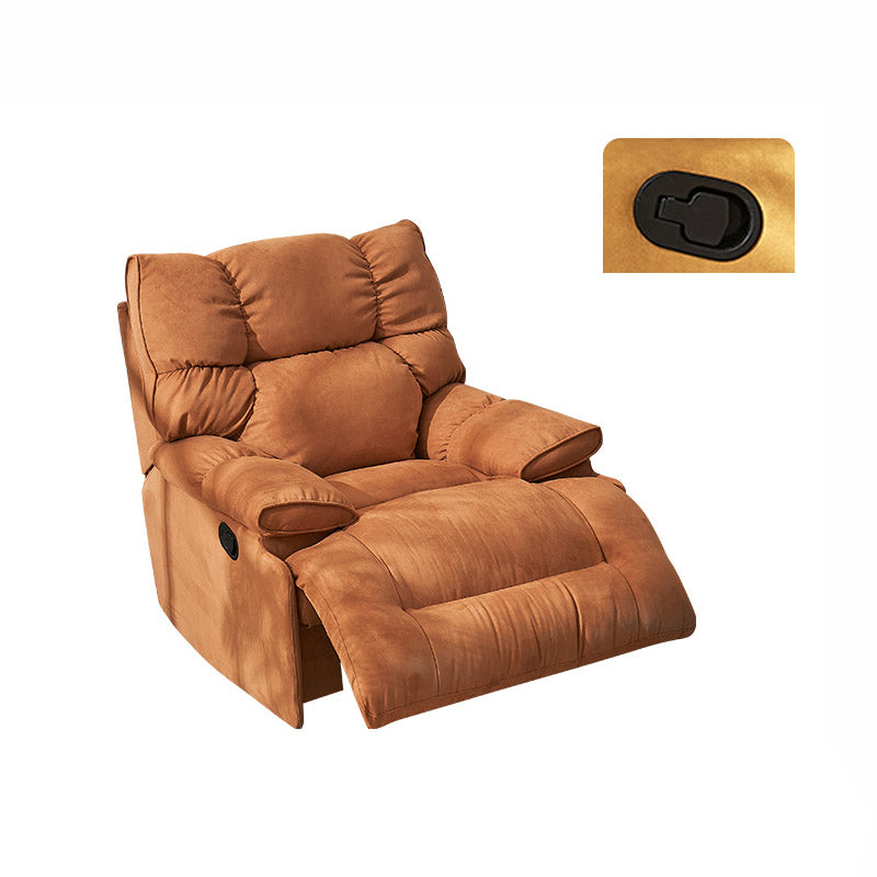 Solid Color Recliner Chair Independent Foot Swivel Base Standard Recliner