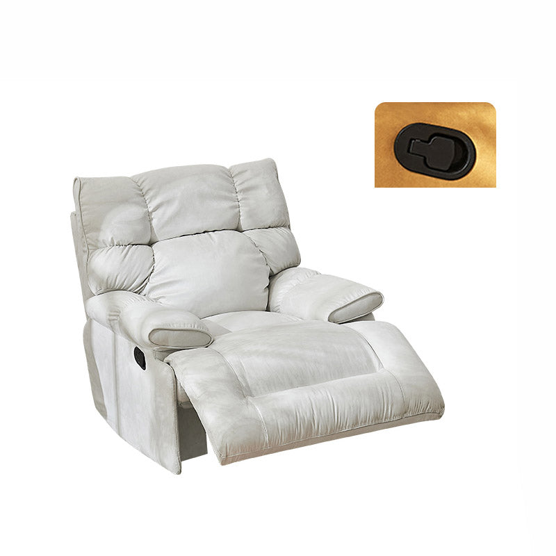 Solid Color Recliner Chair Independent Foot Swivel Base Standard Recliner