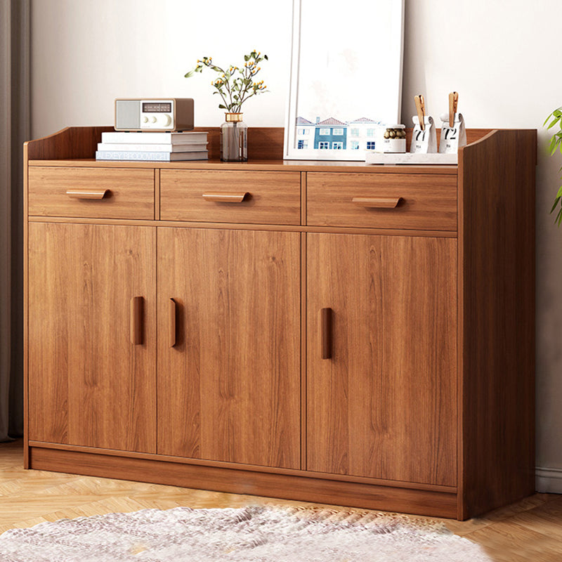 Minimalist Wooden Accent Cabinet Bar Pulls Handle Design Storage Cabinet