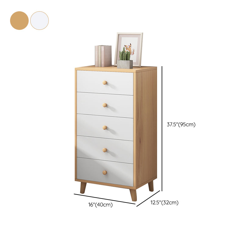 Contemporary Wood Storage Cabinet Modern Drawers Included Accent Chest