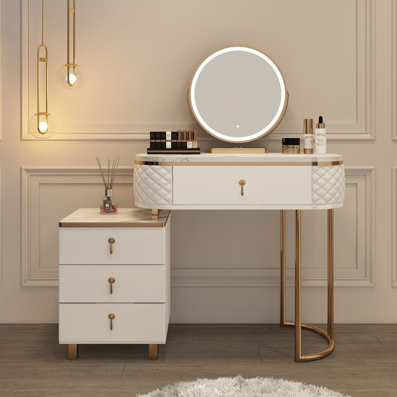 Glam Vanity Dressing Table 28.4" H Bedroom Makeup Counter with Drawer