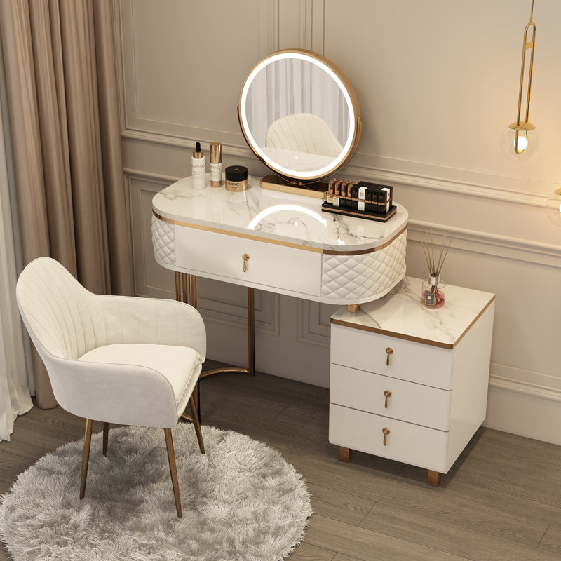 Glam Vanity Dressing Table 28.4" H Bedroom Makeup Counter with Drawer