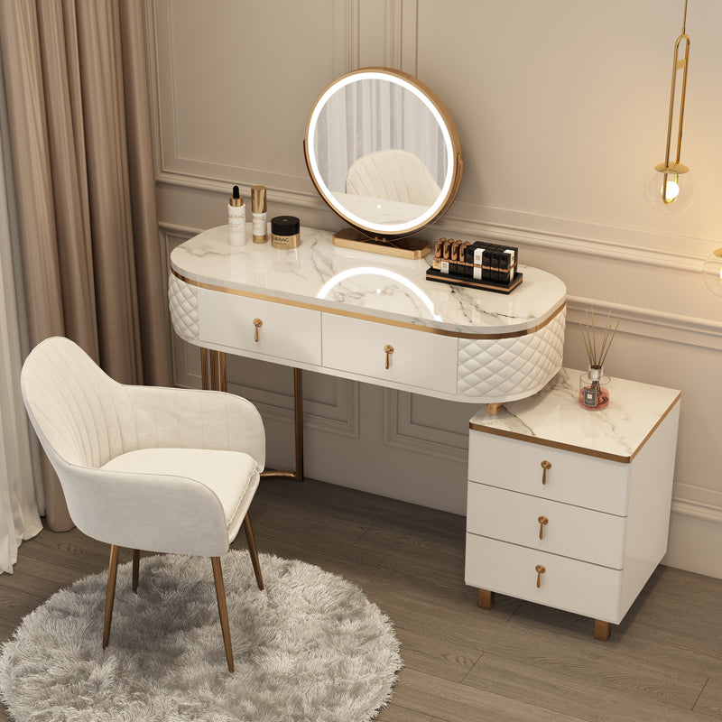 Glam Vanity Dressing Table 28.4" H Bedroom Makeup Counter with Drawer