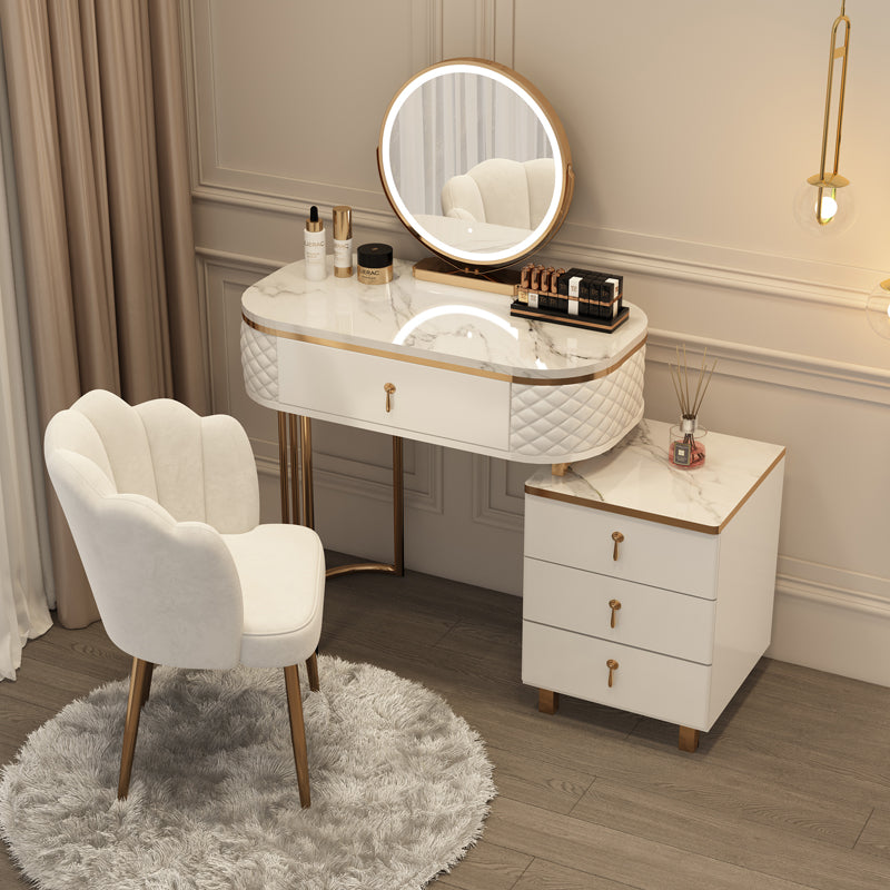 Glam Vanity Dressing Table 28.4" H Bedroom Makeup Counter with Drawer