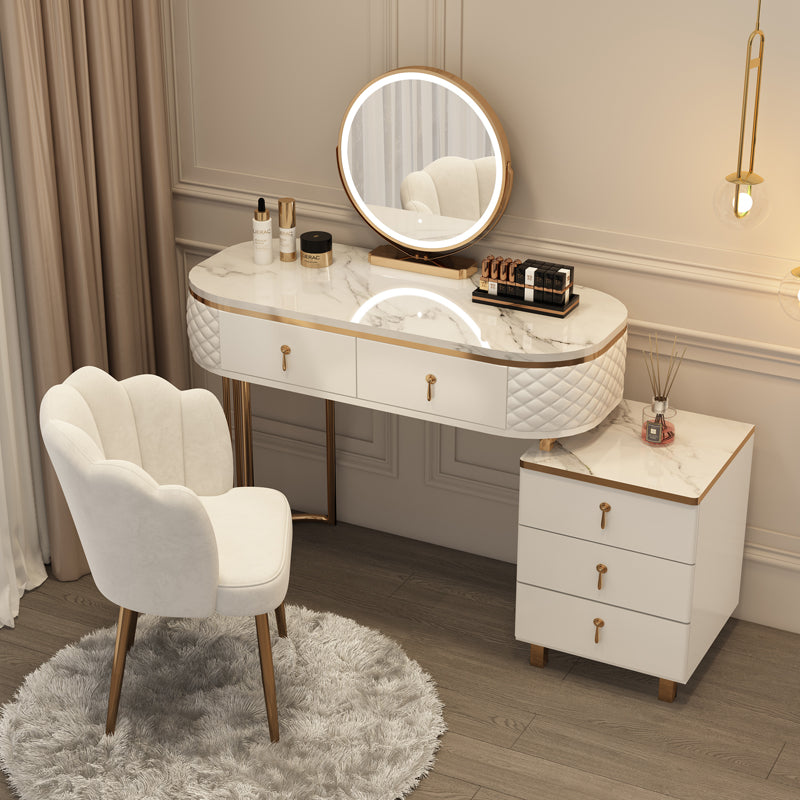 Glam Vanity Dressing Table 28.4" H Bedroom Makeup Counter with Drawer