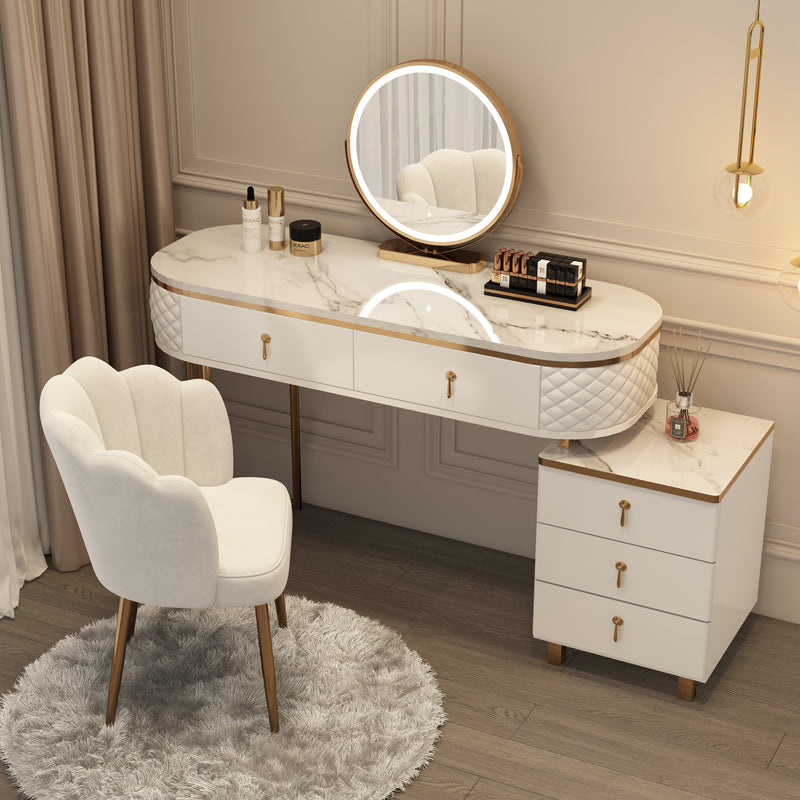 Glam Vanity Dressing Table 28.4" H Bedroom Makeup Counter with Drawer