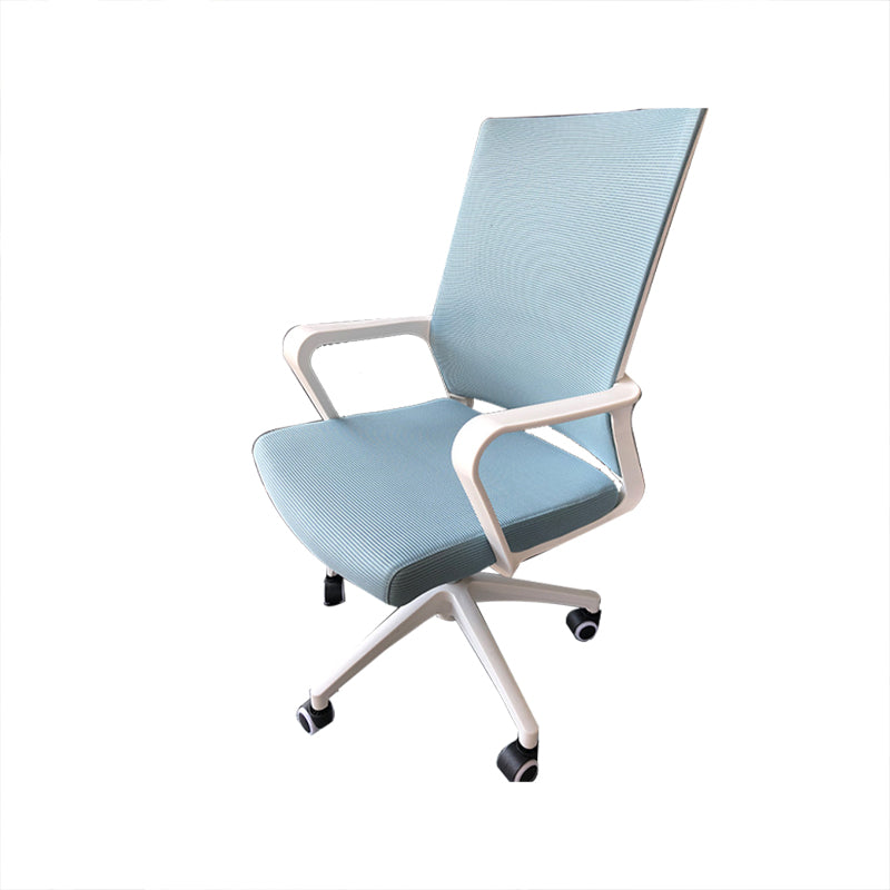 Fixed Arms Office Chair Adjustable Seat Height Desk Chair with Wheels