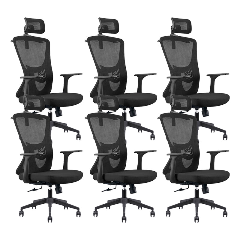 Modern Fixed Arms Office Chair No Distressing Adjustable Seat Height Ergonomic Desk Chair