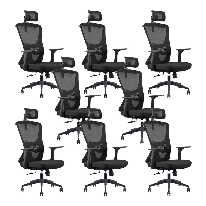 Modern Fixed Arms Office Chair No Distressing Adjustable Seat Height Ergonomic Desk Chair