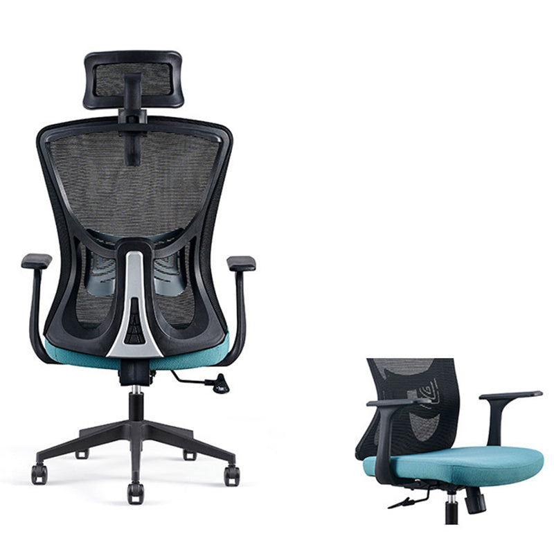 Modern Fixed Arms Office Chair No Distressing Adjustable Seat Height Ergonomic Desk Chair