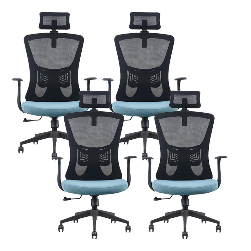 Modern Fixed Arms Office Chair No Distressing Adjustable Seat Height Ergonomic Desk Chair