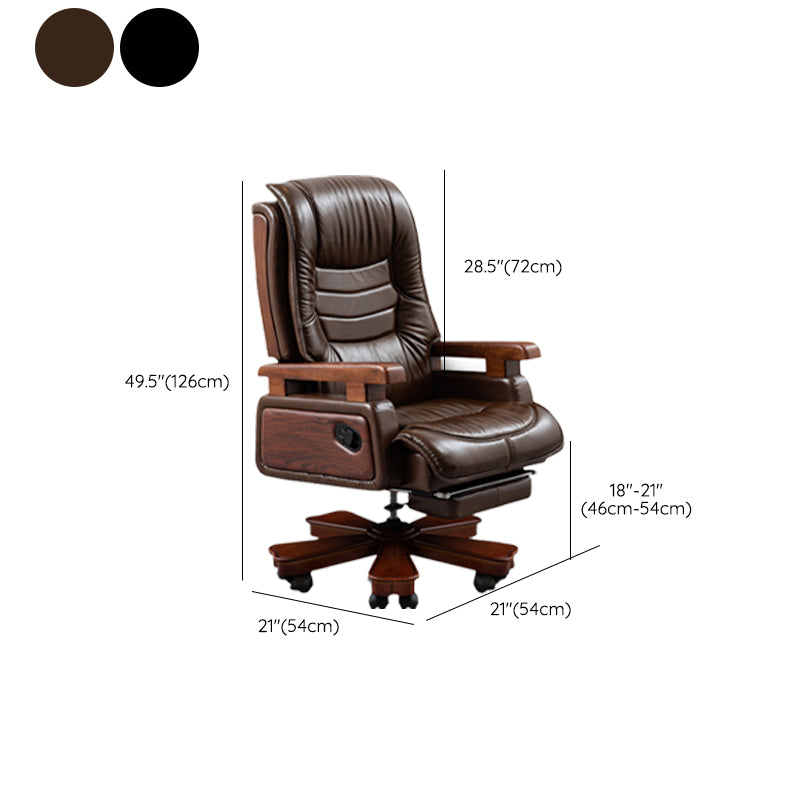 Modern Office Chair Leather Adjustable Seat Height Slide Chair with Wheels