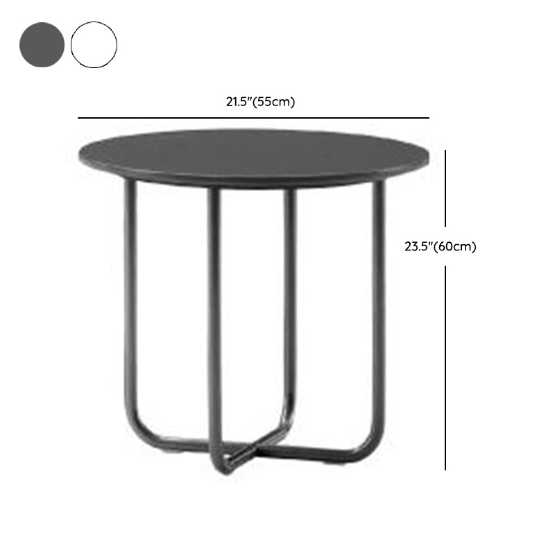 Industrial Outdoor Table Sintered Stone Top Table with Metal Base