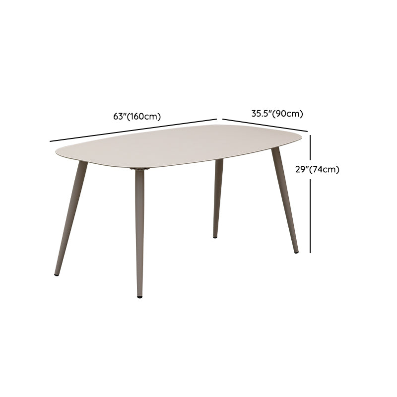 Contemporary Outdoor Patio Table Mildew Resistant Dining Table