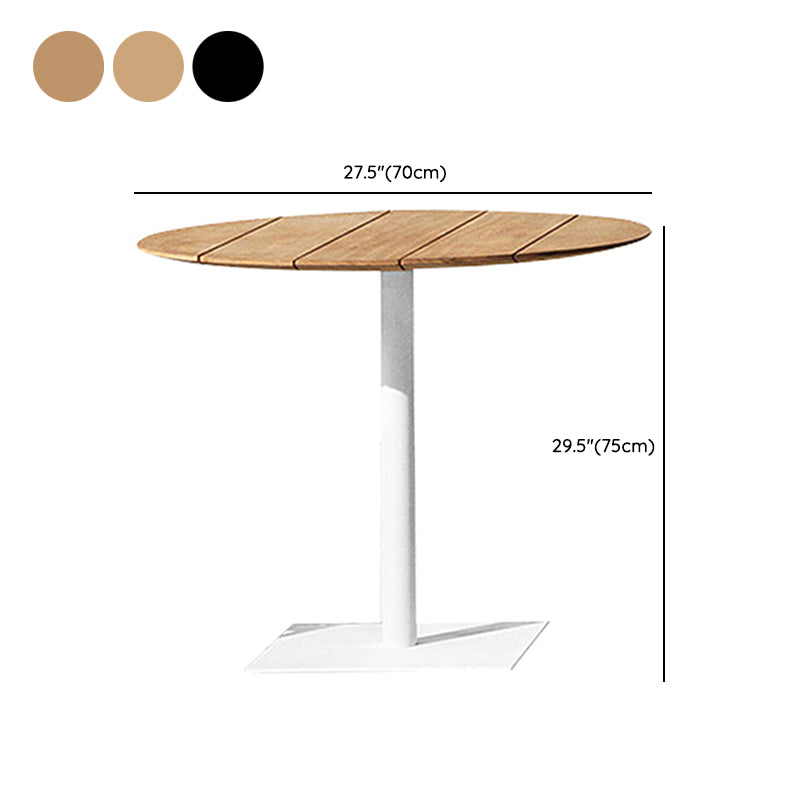 Contemporary Metal Frame Patio Table Water Resistant Dining Table