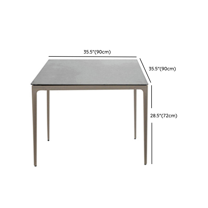 Contemporary Aluminum Frame Patio Table Outdoor Dining Table