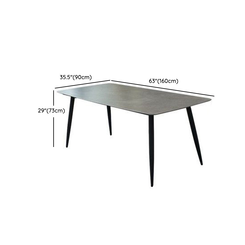 Contemporary Aluminum Frame Patio Table Outdoor Dining Table