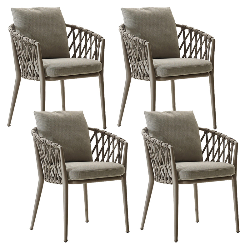 Contemporary with Arm Dining Chairs Water Repellent Finish Cushion Chairs