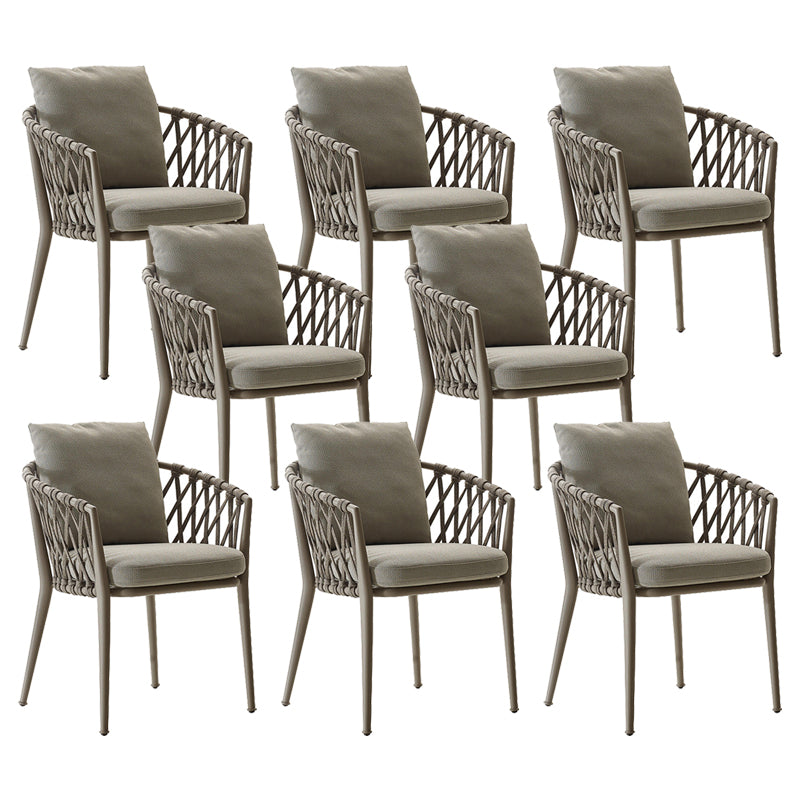 Contemporary with Arm Dining Chairs Water Repellent Finish Cushion Chairs