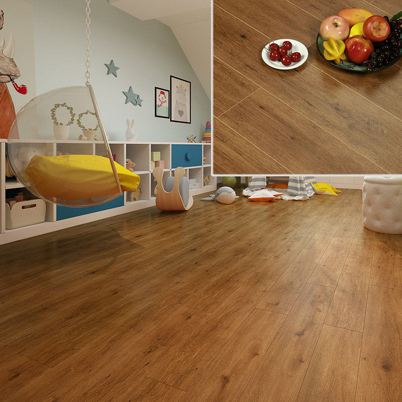 Laminate Pine Wood Click Lock Rectangular Textured Scratch Resistant Indoor Laminate Floor