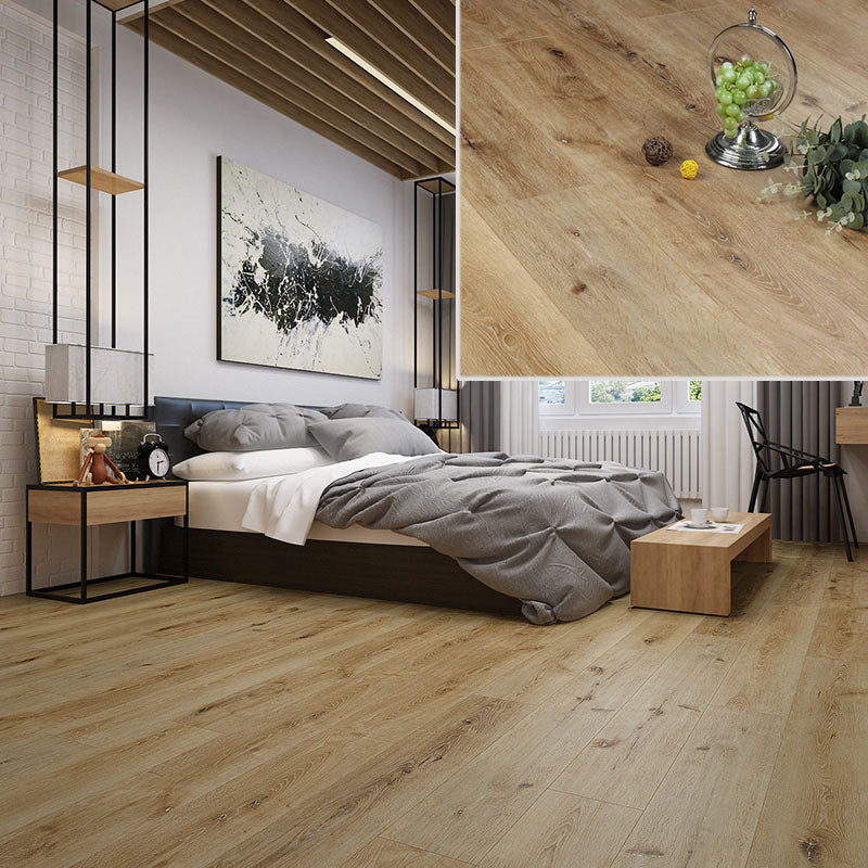 Laminate Pine Wood Click Lock Rectangular Textured Scratch Resistant Indoor Laminate Floor