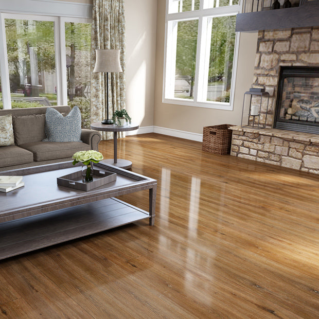 Rectangle PVC Flooring Peel and Stick Wood Look Smooth Vinyl Flooring