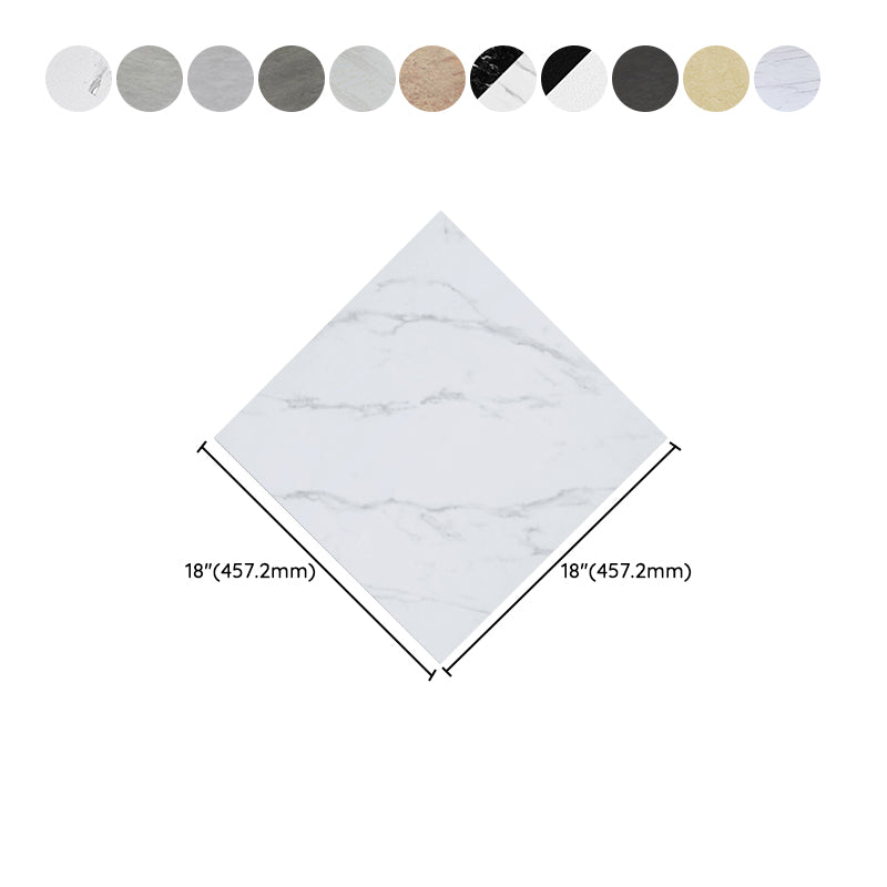 Peel and Stick PVC Flooring Low Gloss Imitation Marble Waterproof Square Vinyl Flooring