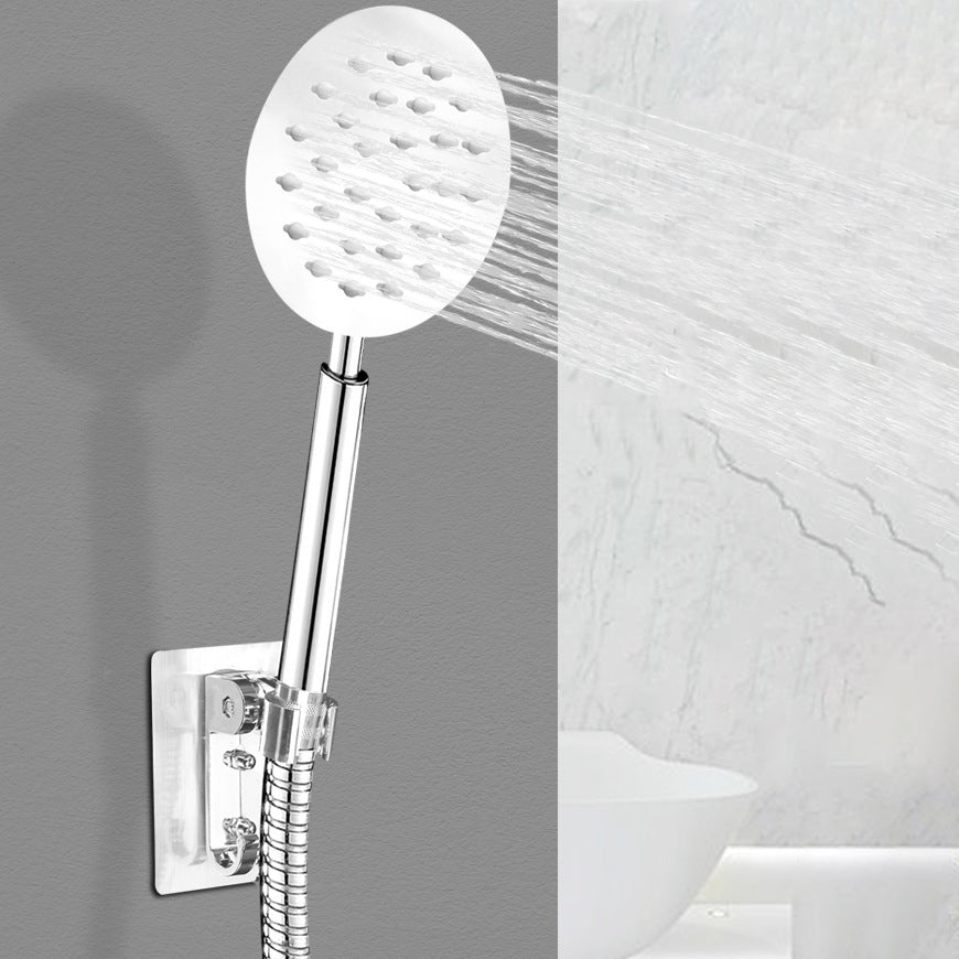 Round Shower Head Stainless Steel 3 Sprays Wall-Mounted Handheld Shower Head