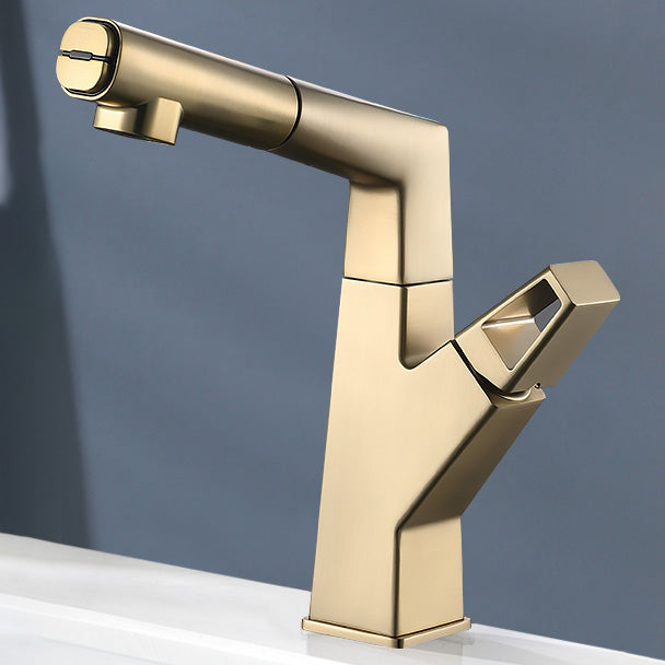 Bathroom Sink Faucet Lifting Lever Handle Pull-out Rotary Handle Faucet