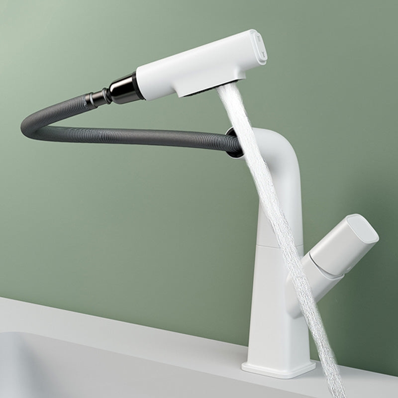 Modern Faucet Rotary Handle Pull-out Lifting Single Hole Faucet