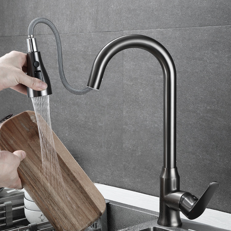 Modern Plain Kitchen Faucet Gooseneck Standard Kitchen Faucets