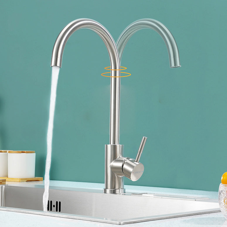 High Arch Kitchen Faucet Stainless Steel 1 Hole Kitchen Faucet with No Sensor