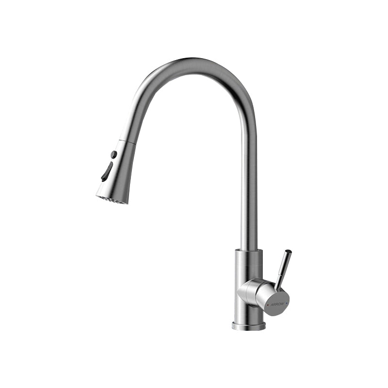 High Arch Kitchen Faucet Stainless Steel 1 Hole Kitchen Faucet with No Sensor