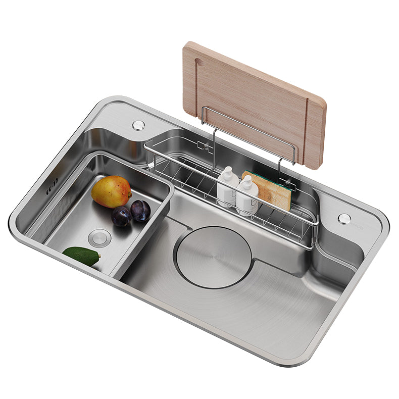 Contemporary Style Kitchen Sink Rectangle Shape Kitchen Sink with Single Bowl