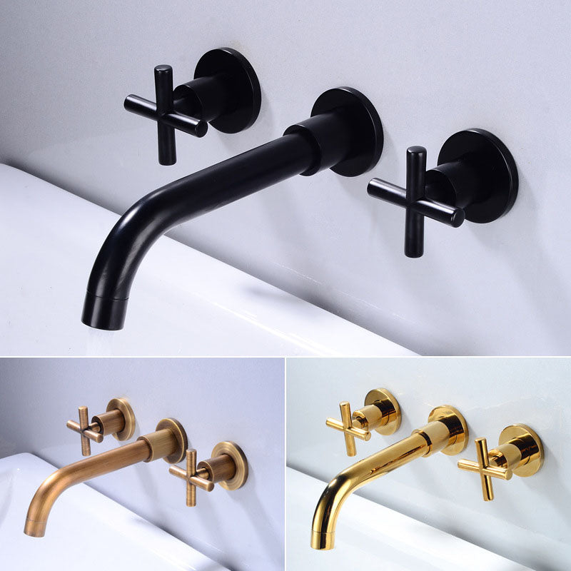 Modern Wall Mounted Faucet Bathroom Rotate Handle Bathtub Faucet