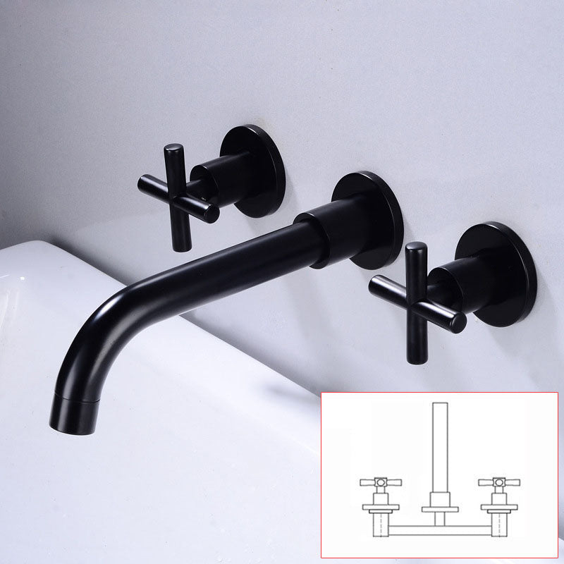 Modern Wall Mounted Faucet Bathroom Rotate Handle Bathtub Faucet