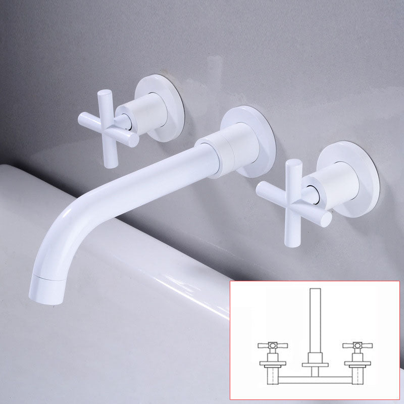 Modern Wall Mounted Faucet Bathroom Rotate Handle Bathtub Faucet