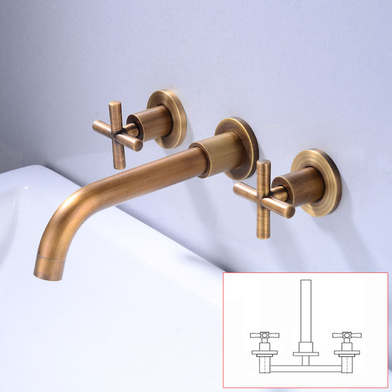 Modern Wall Mounted Faucet Bathroom Rotate Handle Bathtub Faucet